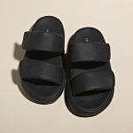 画像2: Velcro bread flip-flops casual cake sandals slippers ユニセックス 厚底 ベルクロ スポンジケーキ ダウン サンダルスリッパ (2)