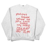 画像3: "Good day" printed sweatshirt　ユニセックス男女兼用 Good dayプリントスウェットスウェットシャツ プルオーバー  (3)