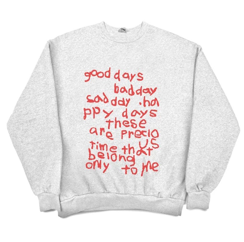 画像3: "Good day" printed sweatshirt　ユニセックス男女兼用 Good dayプリントスウェットスウェットシャツ プルオーバー  (3)