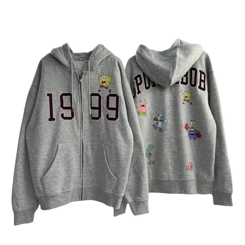 画像1: SpongeBob & Friends 1999 Print Hoodie　ユニセックス男女兼用1999スポンジボブ＆フレンズ スウェット プルオーバー パーカー  (1)