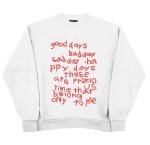 画像2: "Good day" printed sweatshirt　ユニセックス男女兼用 Good dayプリントスウェットスウェットシャツ プルオーバー  (2)