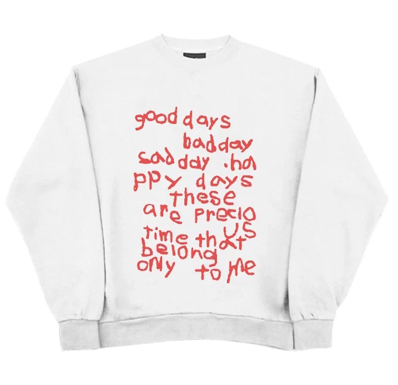 画像2: "Good day" printed sweatshirt　ユニセックス男女兼用 Good dayプリントスウェットスウェットシャツ プルオーバー  (2)