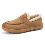 画像1: Fleece-lined platform slip-on loafers  ボアライニング厚底ローファースニーカー シューズ (1)