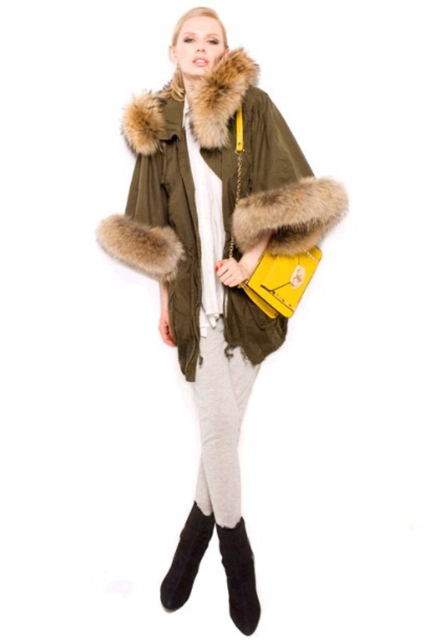 Raccoon Moz Coat ラクーンファー付ポンチョモッズコート - CREA WEB