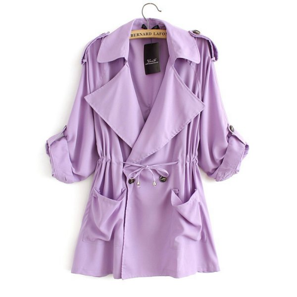 2014SS 2WAY PASTEL COLOR TRENCH COAT CREA WEB SHOP クレアウェブショップ