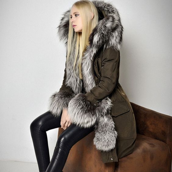 REAL SILVER FOX DOWN JACKET リアルシルバーフォックス付ミリタリー