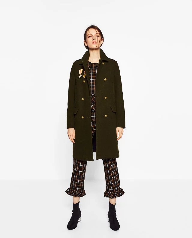 ZARA ワッペンコート