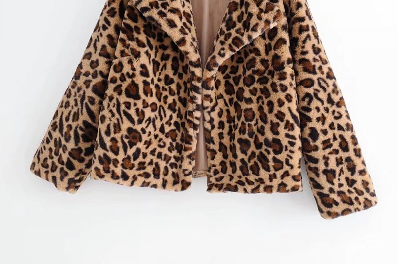 leopard Fake fur coat Jacketフェイクレオパード ヒョウ柄