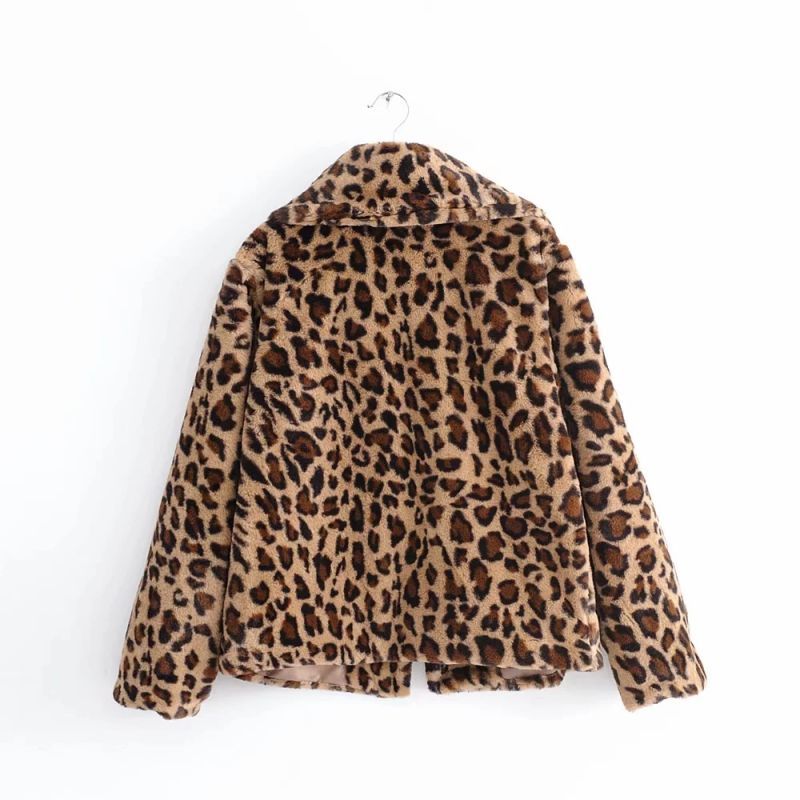 leopard Fake fur coat Jacketフェイクレオパード ヒョウ柄ファー