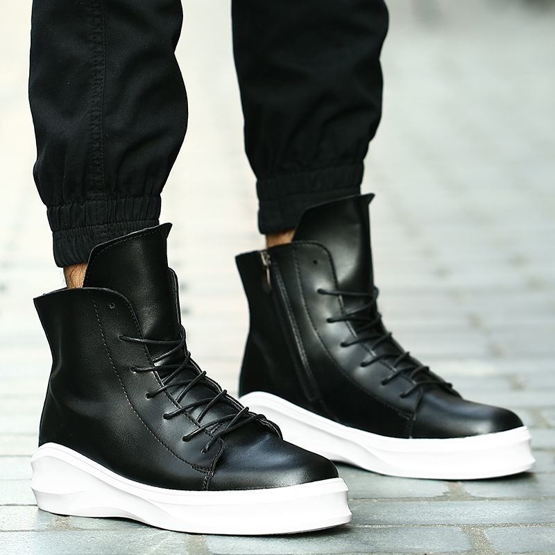 Men S High Cuts Shoes Sneakers Boots メンズ ギリス調ハイカットレザースニーカー ブーツ ロング 編み上げ Men S High Cuts Shoes Sneakers Boots メンズ ギリス調ハイカットレザースニーカー ブーツ ロング 編み上げ