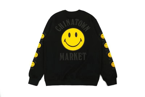 women's Long Sleeve Oversize Smile Sweat Trainer sweater オーバー