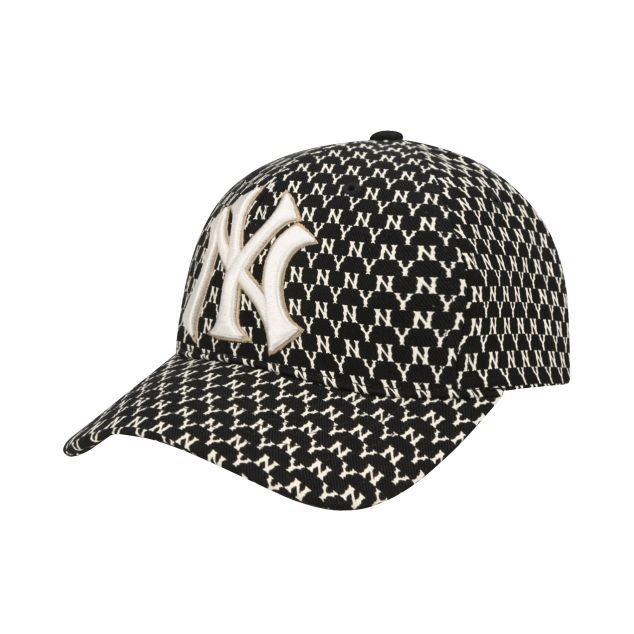 NY embroidery monogram adjustable baseball cap MLB ユニセックス NY ニューヨークヤンキース  モノグラム ベースボールキャップ 野球帽