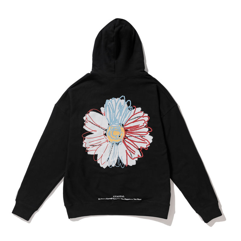 STUSSY フラワー バックプリント スウェット パーカー