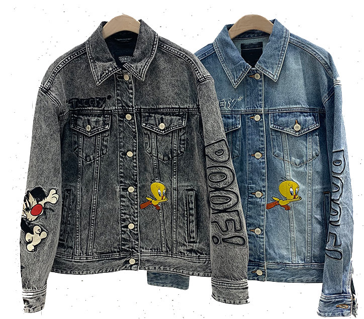 Tweet loose denim jacket coat　トゥイーティーデニムジャケット　Gジャン ルーニー・テューンズ