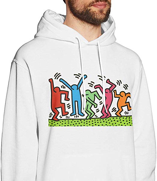 men's JUDE BOYLE Keith Haring Sweatshirts for Men Hoodies White JUDE