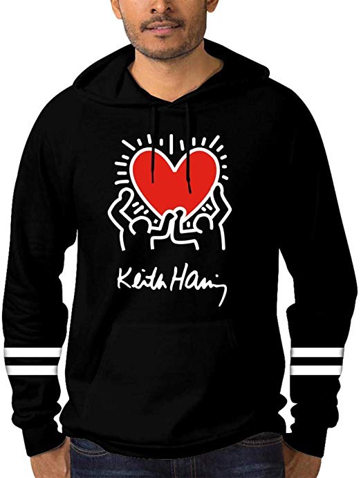 Men S Casual Cotton Keith Haring Logo Novelty Hoodies With Pocket Pullover Hoodies Long Sleeve Hooded Sweatshirtメンズコットンキースヘリングロゴパーカーパーカー スウェットユニセックス男女兼用 Men S Casual Cotton Keith Haring Logo Novelty Hoodies With Pocket Pullover Hoodies Long Sleeve Hooded Sweatshirtメンズコットンキースヘリングロゴパーカーパーカー スウェットユニセックス男女兼用