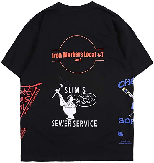NAGRI Iron Workers Local T-Shirt　NAGRIスマイル半袖Tシャツユニセックス男女兼用