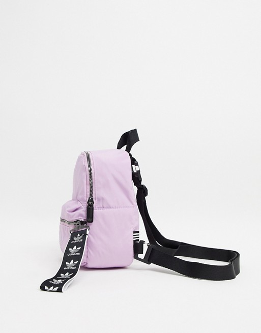 adidas Originals trefoil logo mini backpack in lilac アディダス 