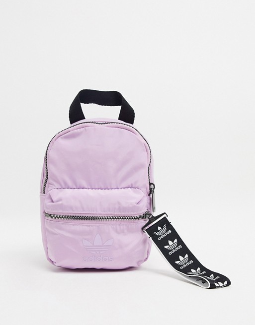 adidas Originals trefoil logo mini backpack in lilac アディダスオリジナル  トレフォイルロゴミニバックパック