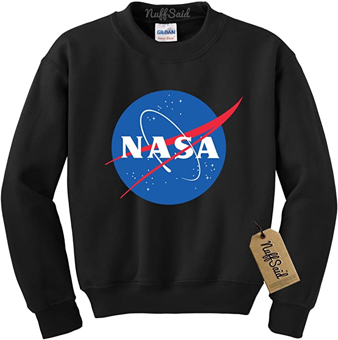 Unisex Crew NuffSaid NASA Meatball Logo Worm Crewneck Sweatshirt Sweater Pullover 