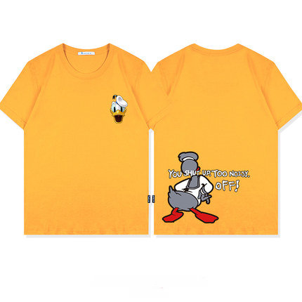 Men S Disney Donald Duck Joint Short Sleeved T Shirt ディズニードナルドダックオーバーサイズ半袖 ｔシャツユニセックス男女兼用