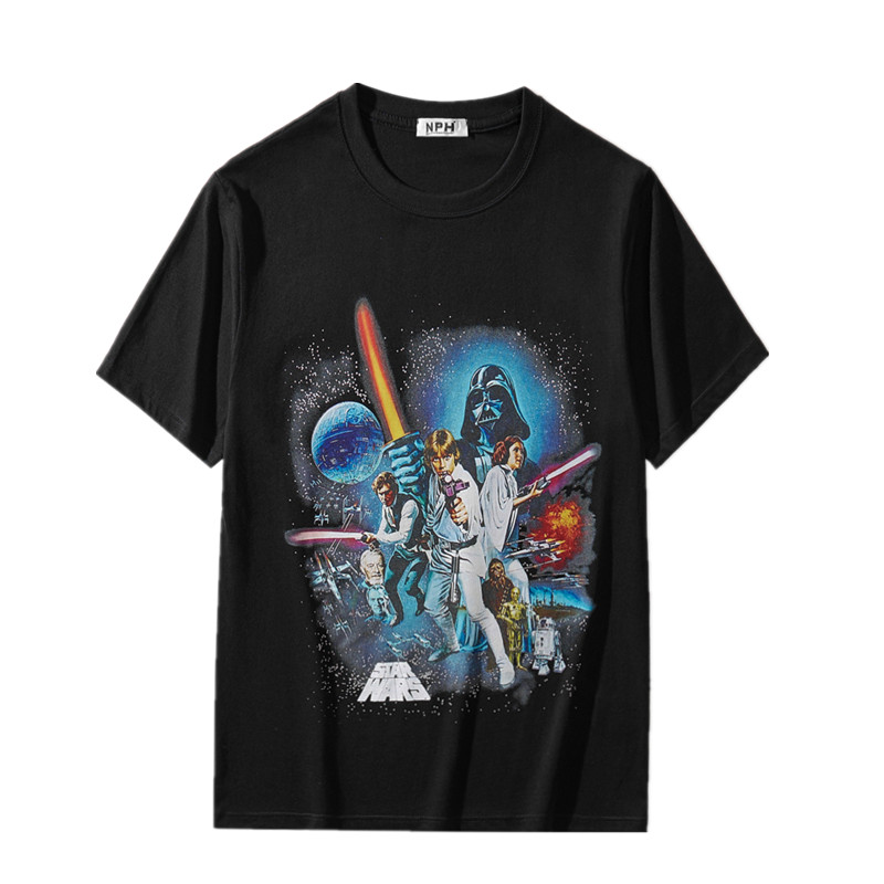 Star Wars portrait printed T-shirt men and women スターウォーズ ...