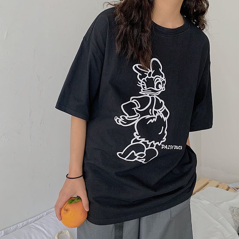 daisy duck print oversized T-shirt デイジーダックプリント半袖T 