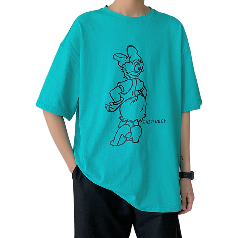 Daisy Duck Print Oversized T Shirt デイジーダックプリント半袖tシャツ ユニセックス 男女兼用 Daisy Duck Print Oversized T Shirt デイジーダックプリント半袖tシャツ ユニセックス 男女兼用