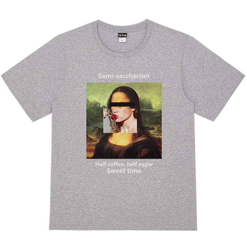 oil painting Mona Lisa short sleeve T-shirt ユニセックス