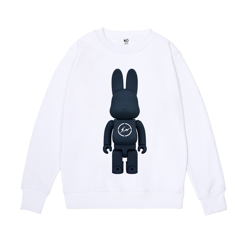 Men S Unisex Lightning Bear Sweater ユニセックス 男女兼用ベアブリックプリントオーバーサイズ長袖スウェット トレーナー Men S Unisex Lightning Bear Sweater ユニセックス 男女兼用ベアブリックプリントオーバーサイズ長袖スウェット トレーナー
