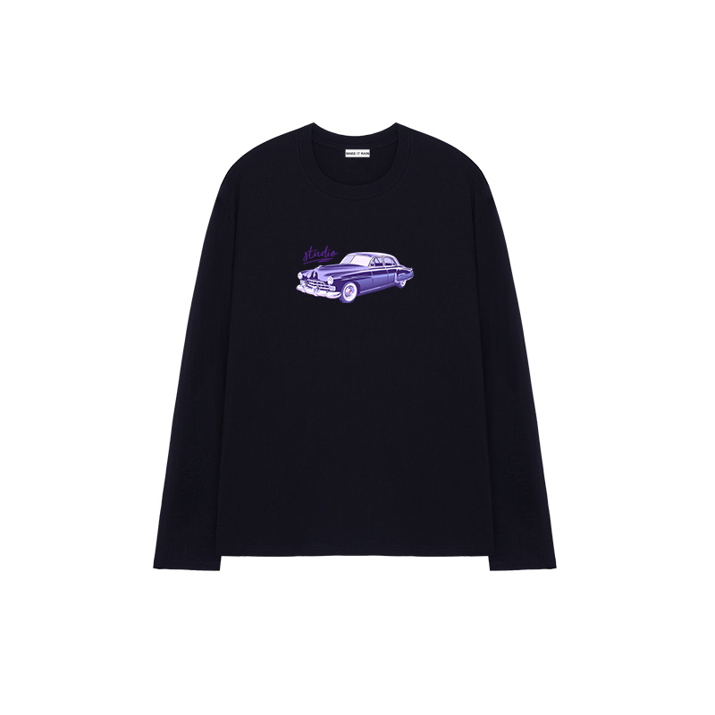 Men's Unisex nostalgic car longsleeved Tshirt oversize pullover