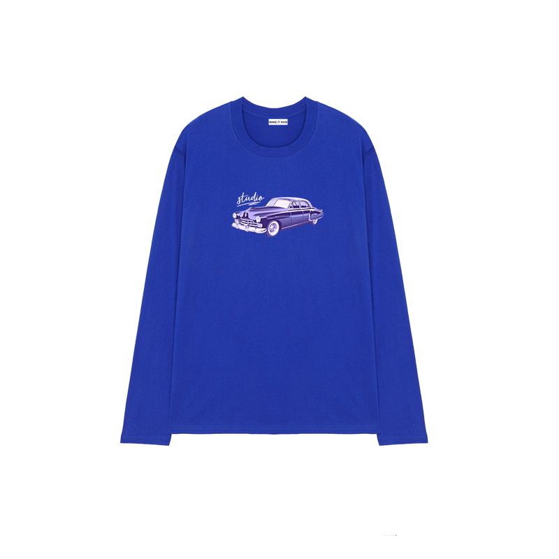 Men's Unisex nostalgic car longsleeved Tshirt oversize pullover