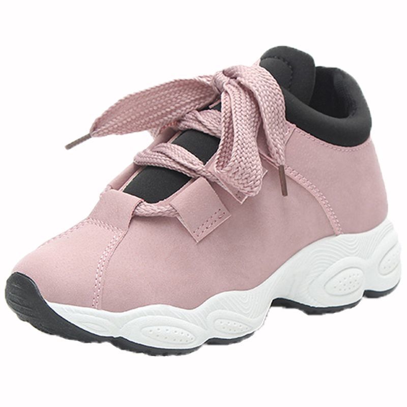Women's Chunky Sole Lace Up Sneakers チャンキーソール 厚底 レースアップスニーカー