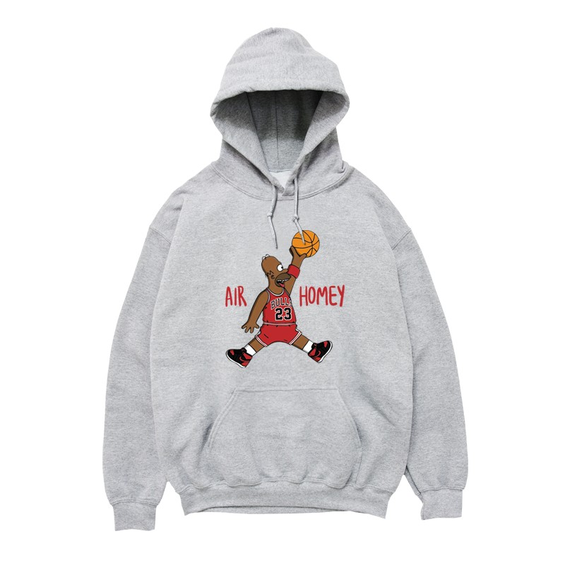 Men's Unisex The Simpsons AJ dunk long-sleeved oversize hooded pullover  sweater ユニセックス 男女兼用ダンクシンプソンズオーバーサイズ長袖フーディパーカー