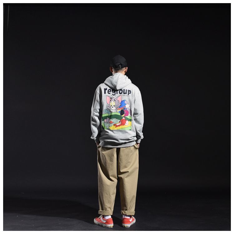 Tom and Jerry back print hoodie Sweat Pullover Unisex トム