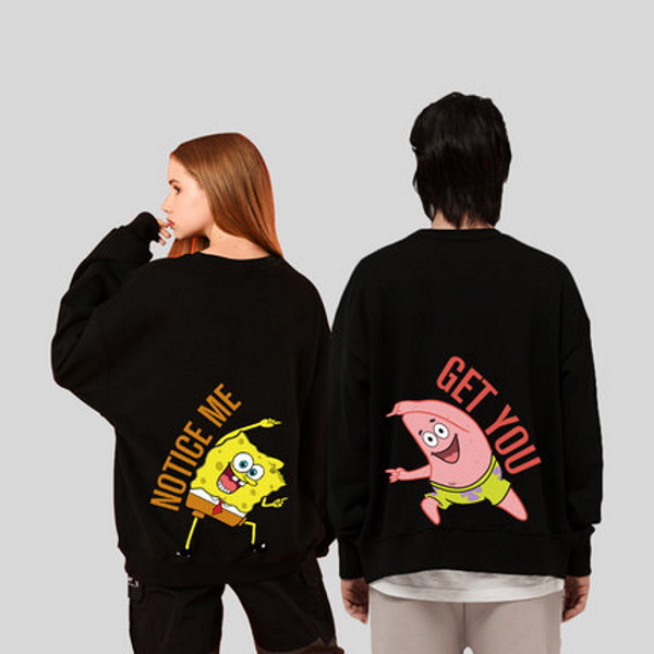 men's SpongeBob unisex Big Star Joint Sweater ユニセッ クス男女