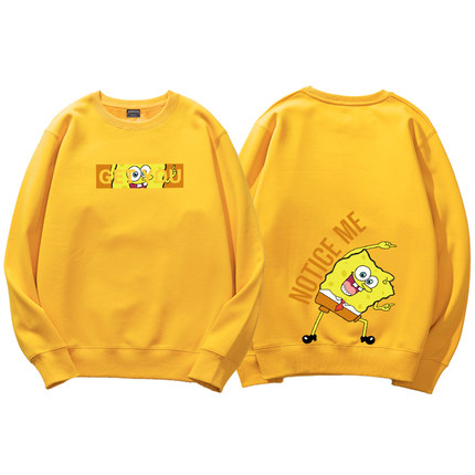 men's SpongeBob unisex Big Star Joint Sweater ユニセッ クス男女