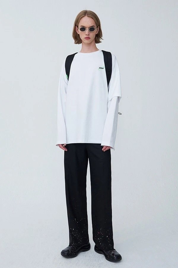 ADER ERROR Asymmetry Long Sleeve T-shirts men and women アーダーエラースウェット  アシンメトリー ロングスリーブTシャツ ユニセックス男女兼用