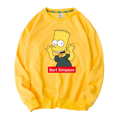 Unisex Simpson Simpsons Boxlogo Print Sweat Pullover 男女兼用 ラウンドネック シンプソン  シンプソンズ ボックスロゴプリント スウェット トレーナー プルオーバー