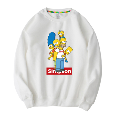 Unisex Simpson Simpsons Boxlogo Print Sweat Pullover 男女兼用 