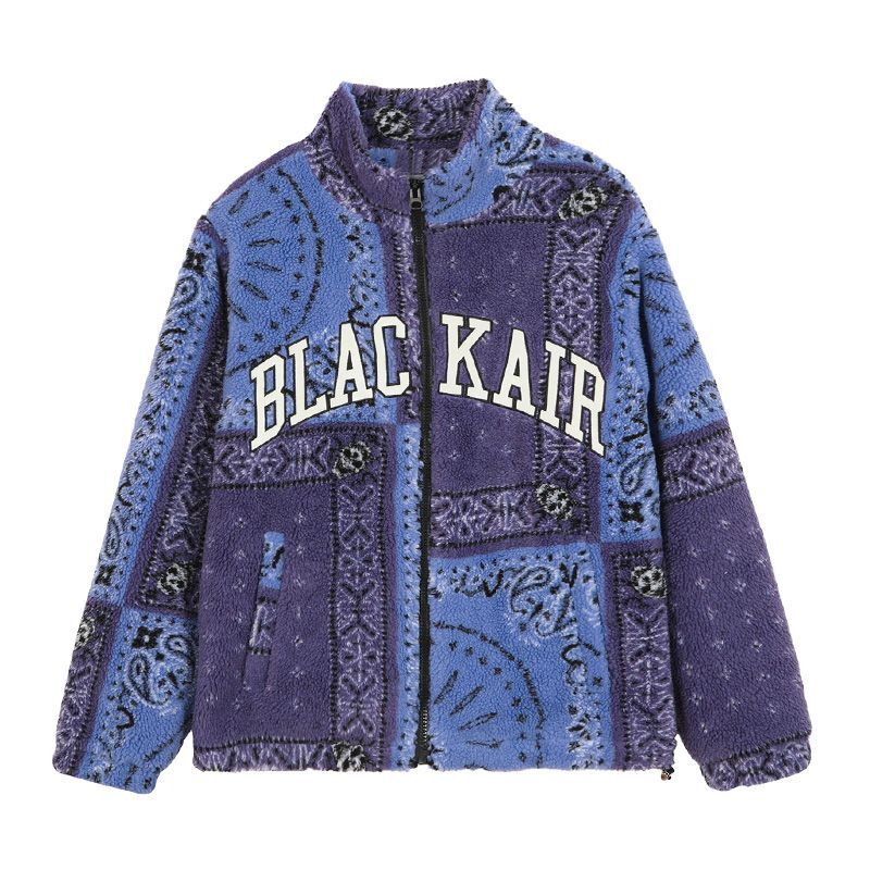 Paisley fleece oversized blouson jacket men and women ユニセックス ...