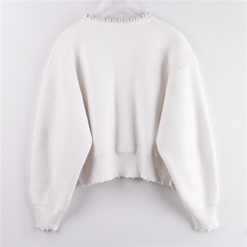 Pearl Wool Knit Cardigan 真珠付 パール パール付き カーディガン