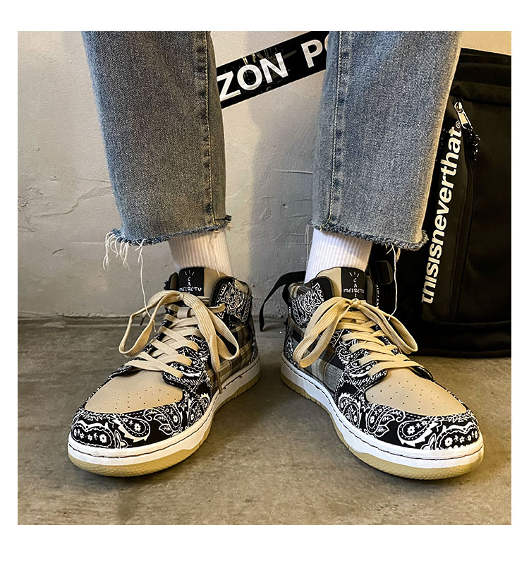 Men S Paisley High Top Sneakers メンズペイズリー柄ハイカットスニーカー