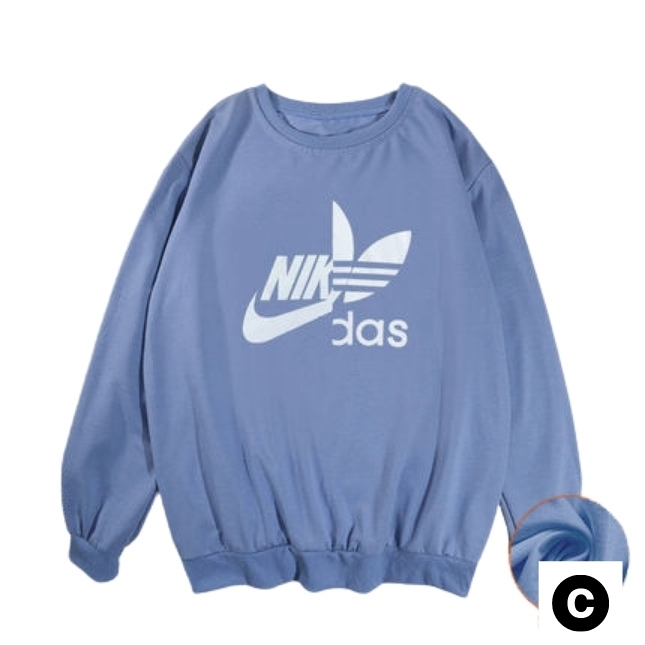 2021 New Color Unisex Men's NIKdas logo sweatshirt ユニセックス