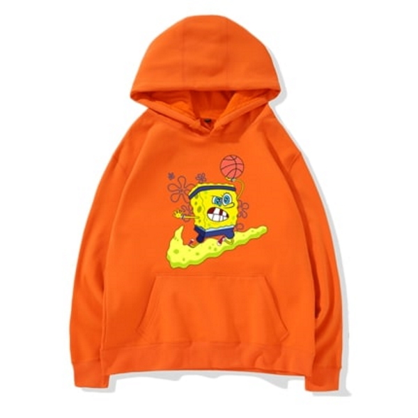Men's SpongeBob Hooded sweater loose hood Parker Trainer スポンジ 