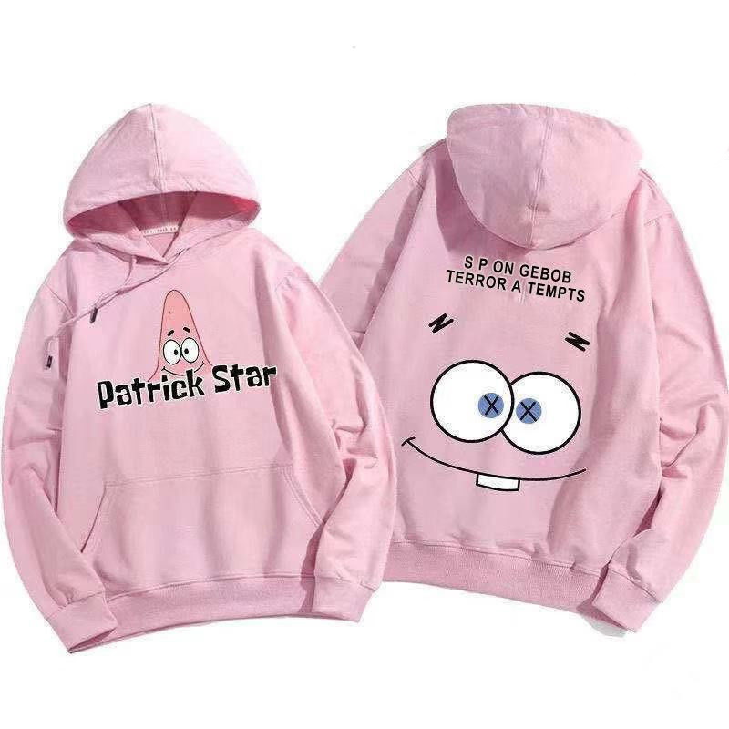 Spongebob ＆Patrick print Hoody pullover スポンジボブ＆パトリックプリントフーディーパーカー男女兼用 ユニセックス