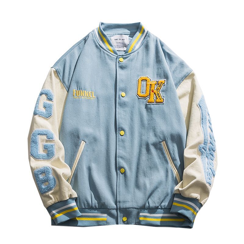 Oversize stitching jacket baseball Stadium jumper men and women