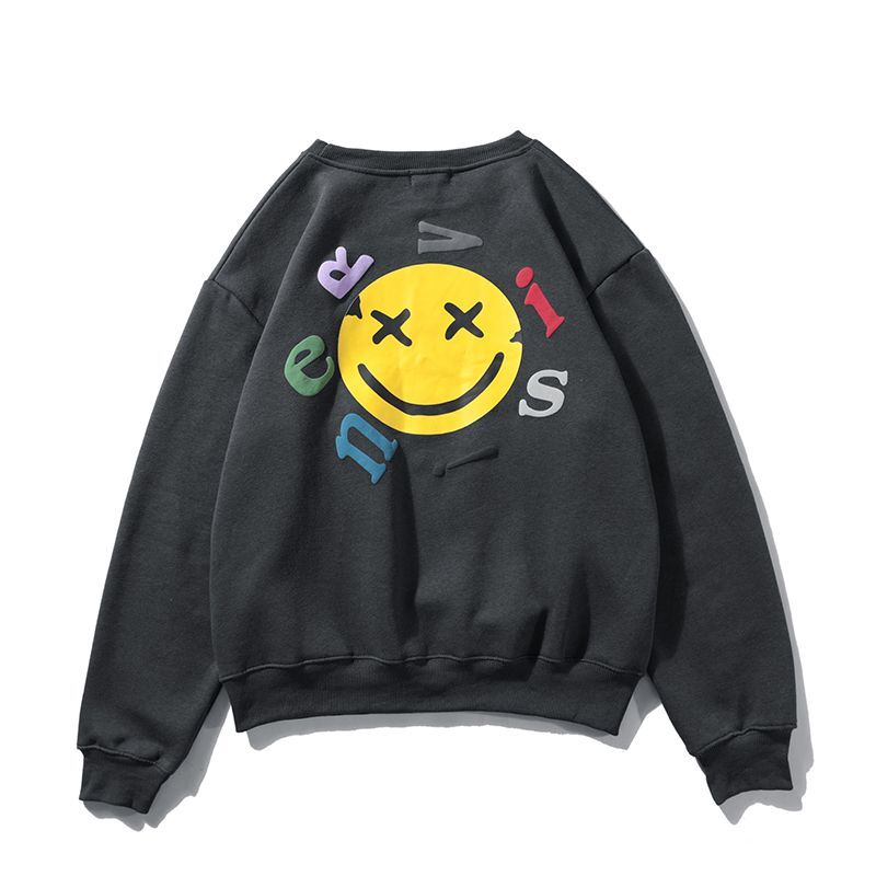 smiling face foaming letters Print Sweat ユニセックス 男女兼用 