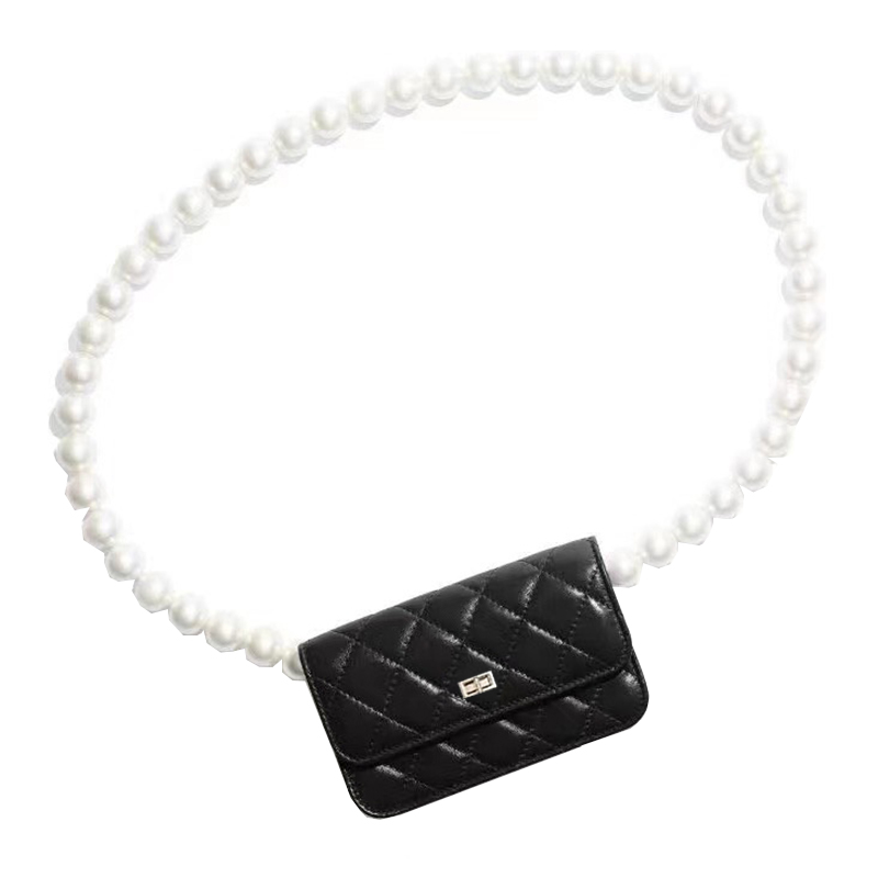 small square Pearl shoulder strap crossover Pochette bag パールショルダーストラップ