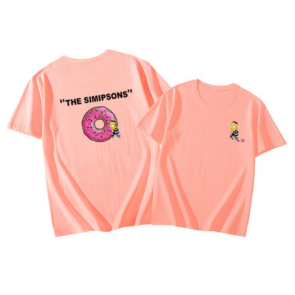 Unisex Simpson x Donut Print Short Sleeve T-shirt 男女兼用 ユニセックス  シンプソン×ドーナツプリント 半袖Tシャツ